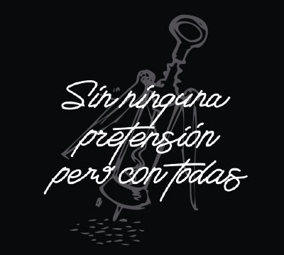 Ilustración de sacacorchos con mensaje